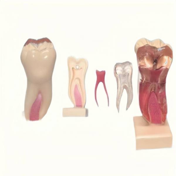 Modelo de perfil anatômico UM-AA1 do molar mandibular (6 vezes o tamanho natural)